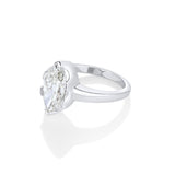 2.51ct Antique Moval Diamond Ring side view