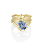 2.61ct Sapphire Twist Ring & Tracer Band [front view]