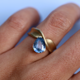 2.61ct Sapphire Twist Ring & Tracer Band [on hand]