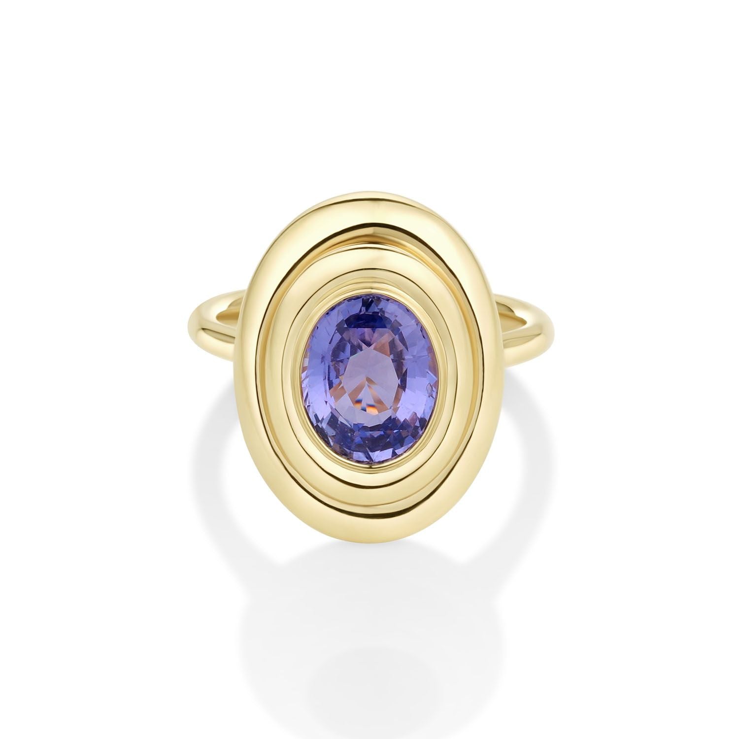 2.79ct Purple Sapphire In-Orbit Ring