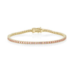 1.97tcw Orange Sapphire Tennis Bracelet [front flat lay]