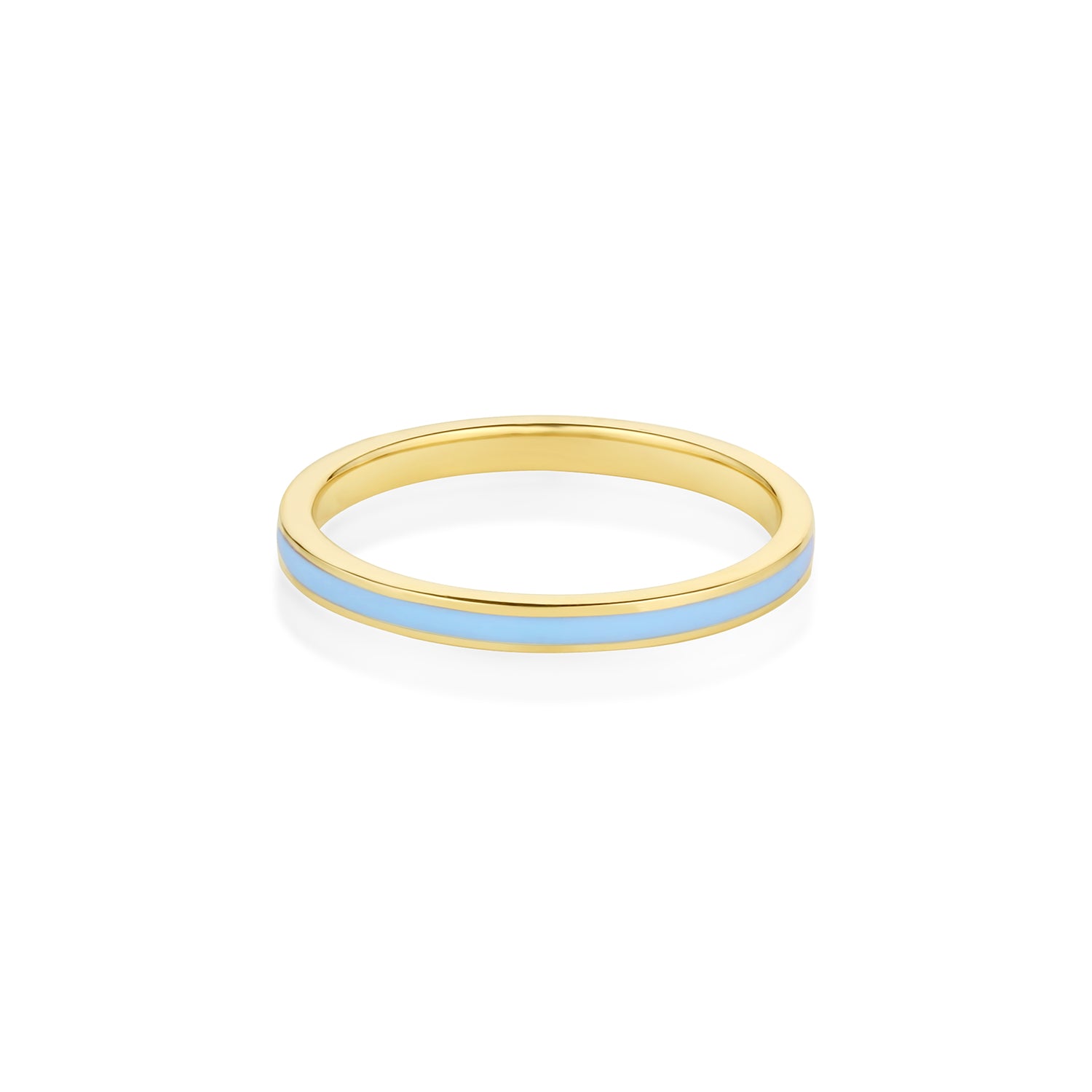 Something Blue Enamel Band [Yellow Gold]