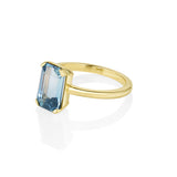 3.42ct Sapphire Emerald Cut Ring