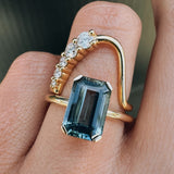 3.42ct Sapphire Emerald Cut Ring