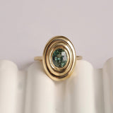 1.60ct Green Sapphire In-Orbit Ring