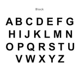 Custom Enamel Band - Block font