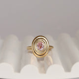 0.91ct Pink Sapphire In-Orbit Ring