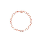 8mm Sculpted Link Gold Bracelet [rose gold]