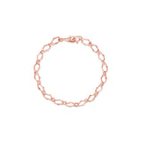 8mm Sculpted Link Gold Bracelet [rose gold]