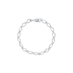 8mm Sculpted Link Gold Bracelet [white gold]