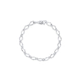 8mm Sculpted Link Gold Bracelet [white gold]