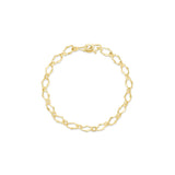 8mm Sculpted Link Gold Bracelet [yellow gold]