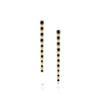 Black Diamond Cascading Earrings [Yellow Gold]