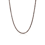 Black Diamond Tennis Necklace [Rose Gold]