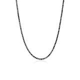 Black Diamond Tennis Necklace [White Gold]