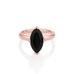 Black Onyx Noelle Ring [Rose Gold]