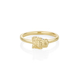 White Diamond Cheetah Ring [Yellow Gold]