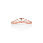 White Diamond Bombé Band [Rose Gold]