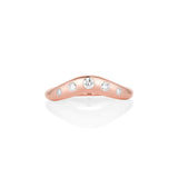 White Diamond Bombé Band [Rose Gold]