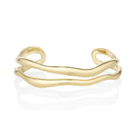 Curved Freeform Gold Cuff [Yellow Gold]