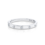 Marrow Fine Jewelry White Diamond Star Set Stacking April Birthstone Ring [White Gold]