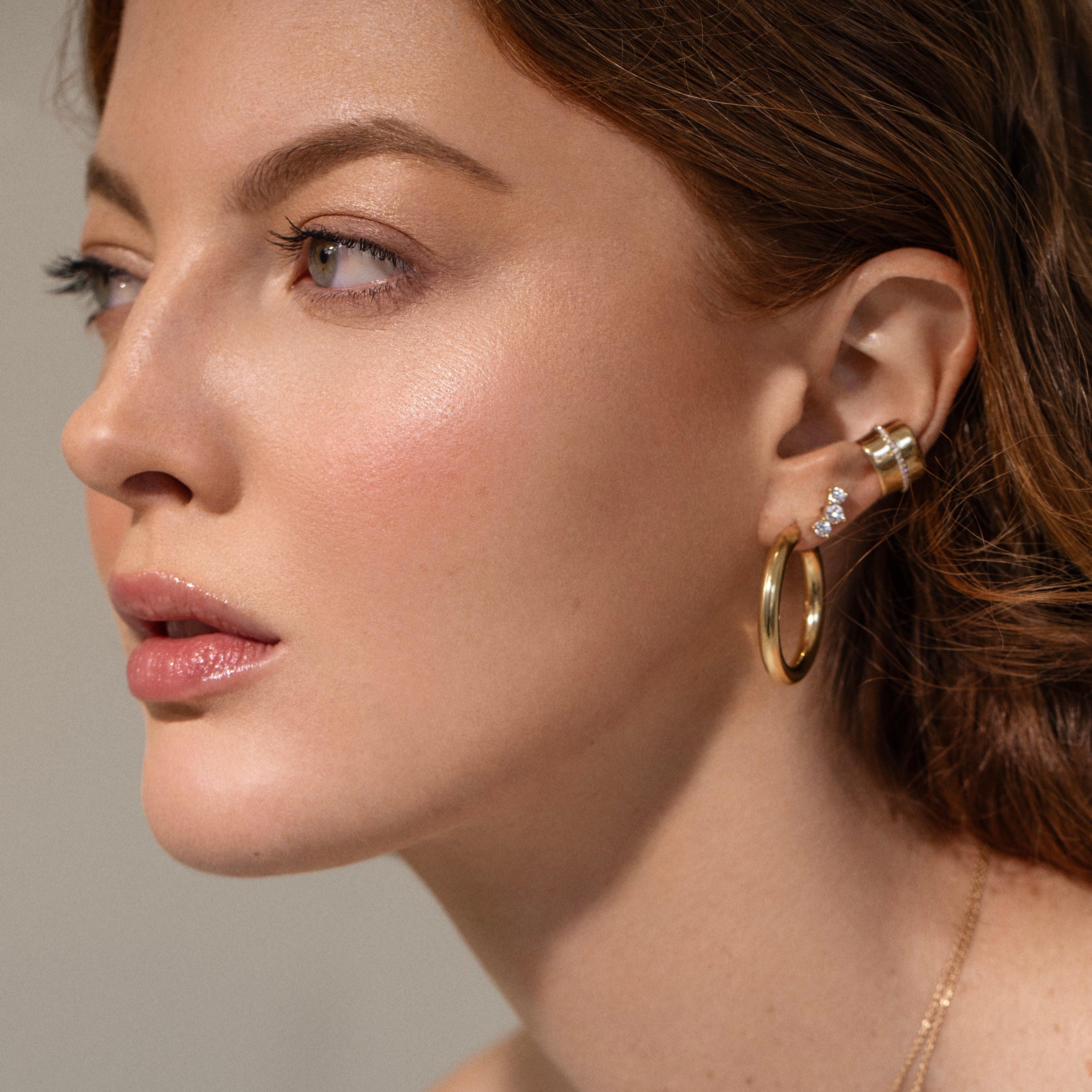 White Diamond Meridian Ear Cuff - Marrow Fine