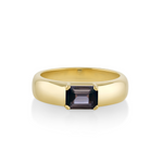 1.01ct Grey Tourmaline Half Cigar Band [Yellow Gold]