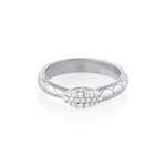 Inamorata White Diamond Head Serpent Ring [white gold]