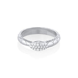 Inamorata White Diamond Head Serpent Ring [white gold]