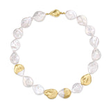 Gold-Dipped Baroque Pearl Choker [Yellow Gold]