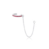 Marrow Fine Jewelry Ruby Pavé Ear Cuff And Chain [White Gold]