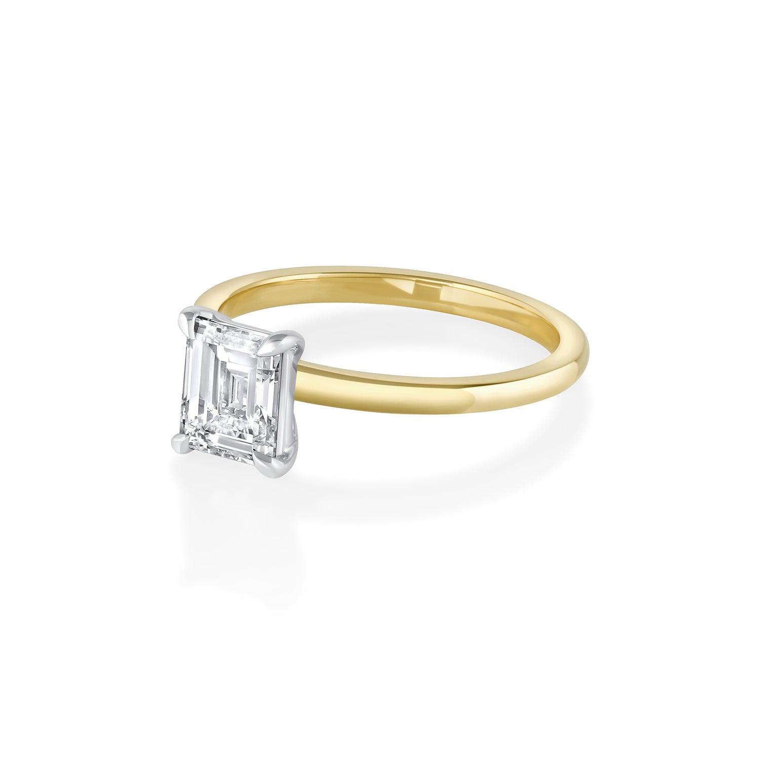 1.04ct Step Cut Diamond Baguette Ring - Marrow Fine