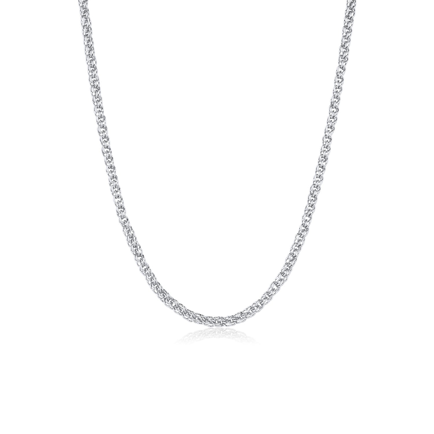 3.5mm Double Link Chain [White Gold]