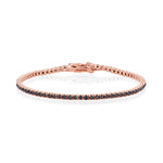 2.78tcw Black Diamond Tennis Bracelet [Rose Gold]