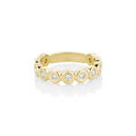 White Diamond Billie Band [Yellow Gold]