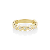 White Diamond Billie Band [Yellow Gold]