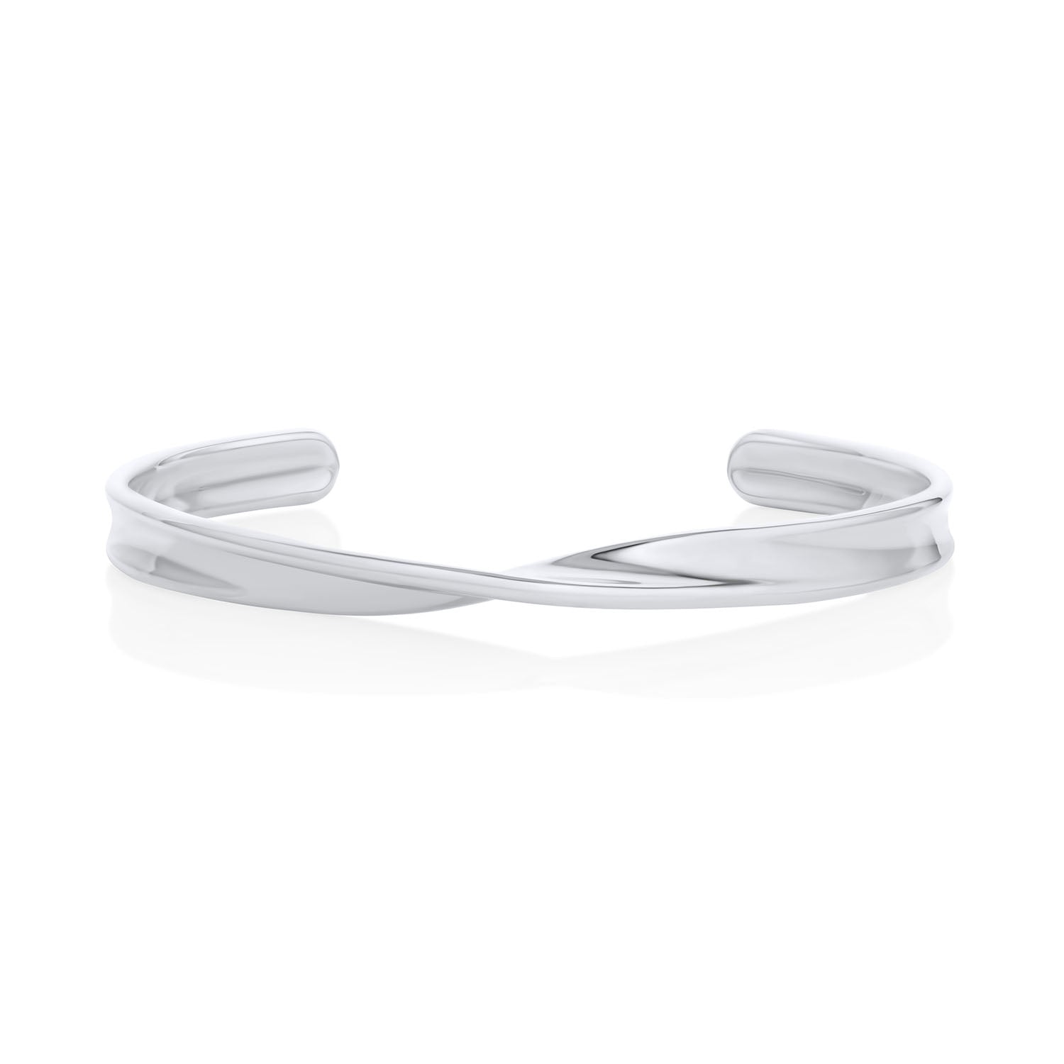 Mini Everyday Twist Link Cuff [White Gold]