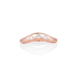 White Diamond Bombé Band [Rose Gold]