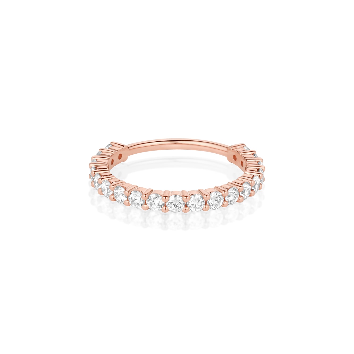 White Diamond Laurel Band [Rose Gold]