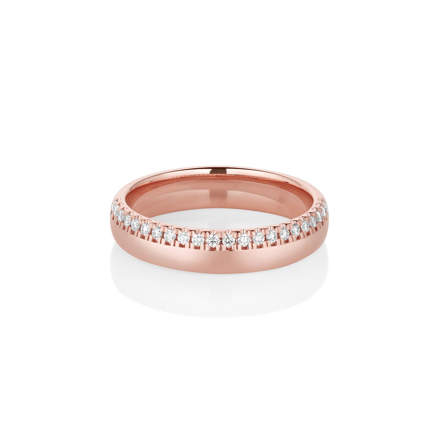 White Diamond Melinda Band [Rose Gold]