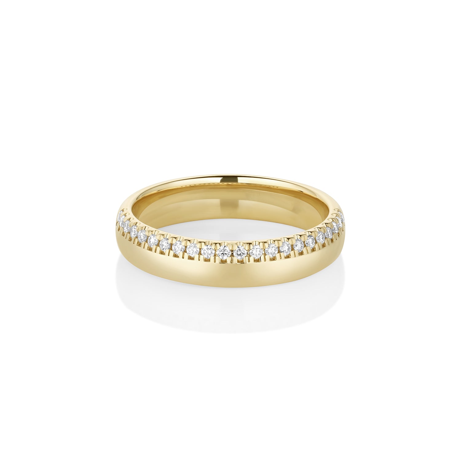 White Diamond Melinda Band [Yellow Gold]