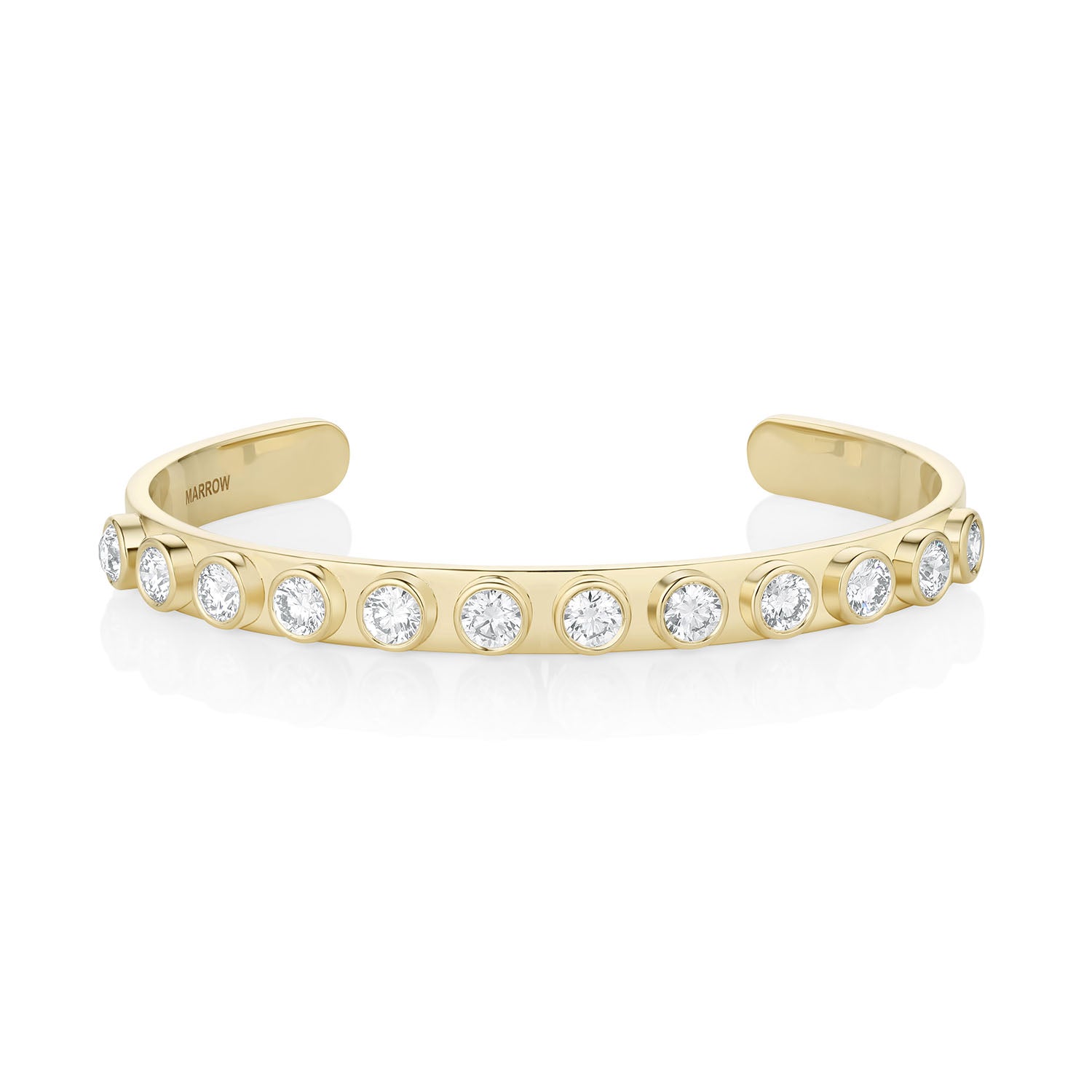 Little White Diamond Cuff [Yellow Gold]