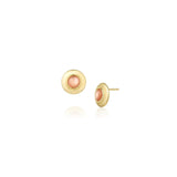 Peach Moonstone Studs - Marrow Fine