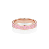 "Always" Gold Memory Ring - Pink Enamel