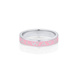 "Always" Gold Memory Ring - Pink Enamel