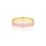 "Always" Gold Memory Ring - Pink Enamel