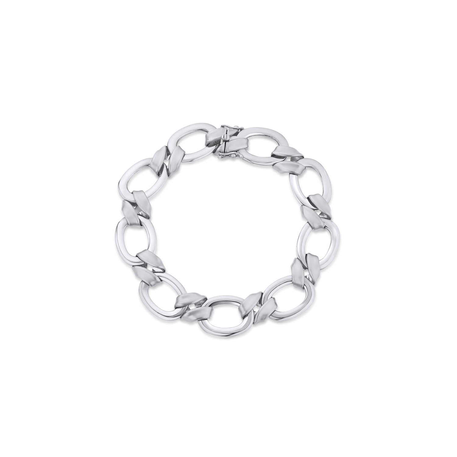 Twist Link Bracelet [14k white gold]