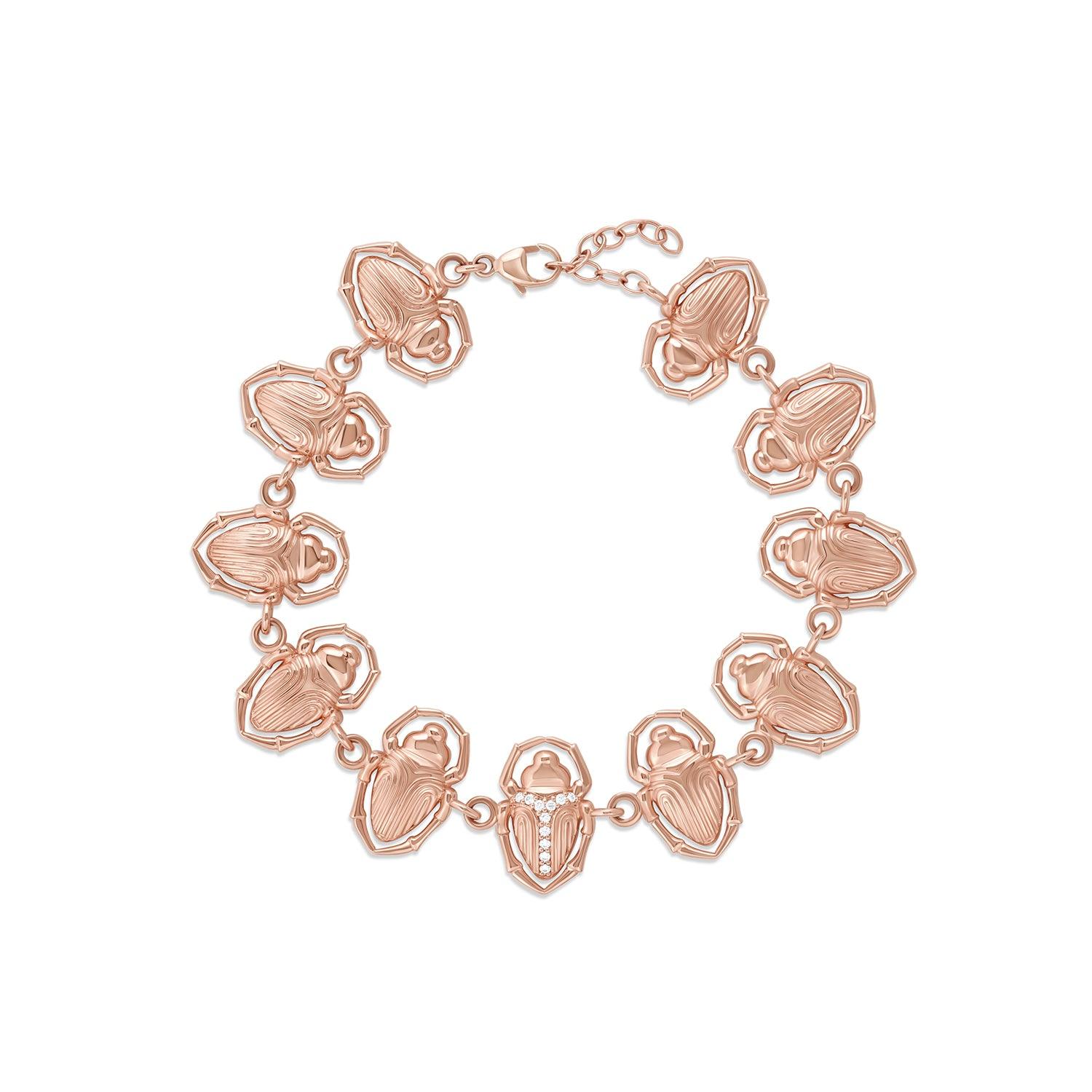 Scarab Protection Bracelet [Rose Gold]