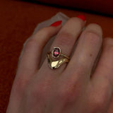 0.93ct Malawi Ruby Abstract Bezel Ring