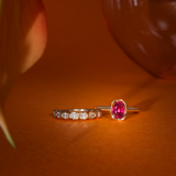 0.93ct Malawi Ruby Abstract Bezel Ring